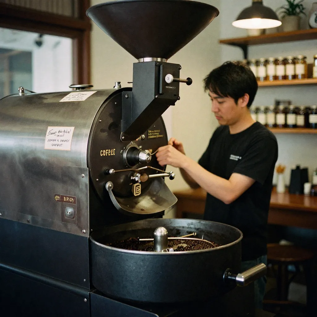 Coffee supply chain visualization showing routes from farms